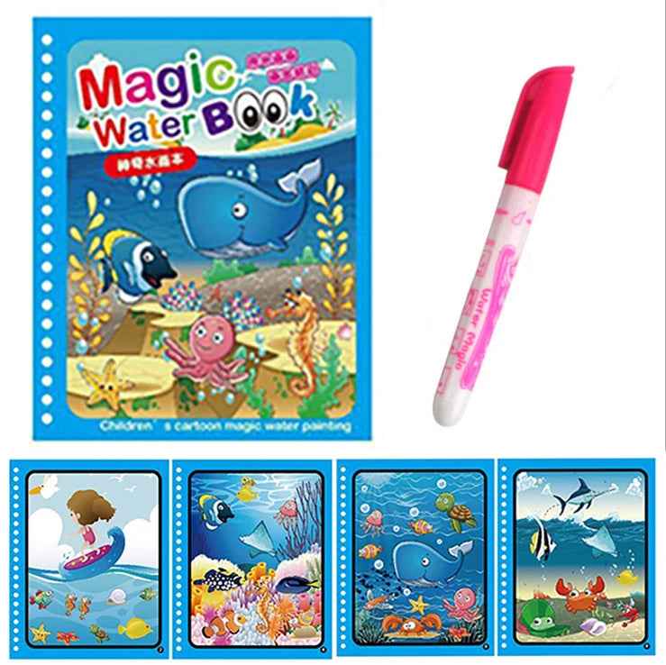🌈 Magical Water Reveal Book 🖌️ No Mess, All Fun! Perfect for Little Explorers 🚀 - ThiGui