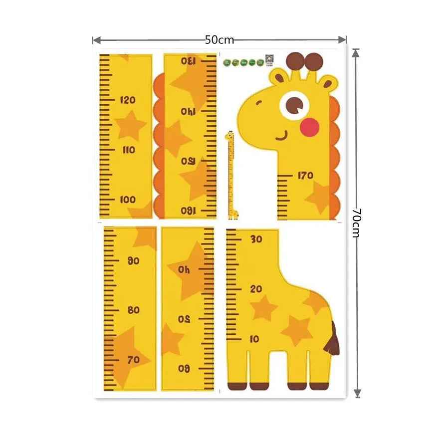 Watch Me Grow! Cute Animal Height Chart Wall Sticker for Boys’ Rooms - ThiGui