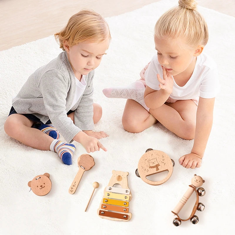 🥁 Montessori Musical Toy Set – Little Hands, Big Sound Adventures! 🎶👶 - ThiGui