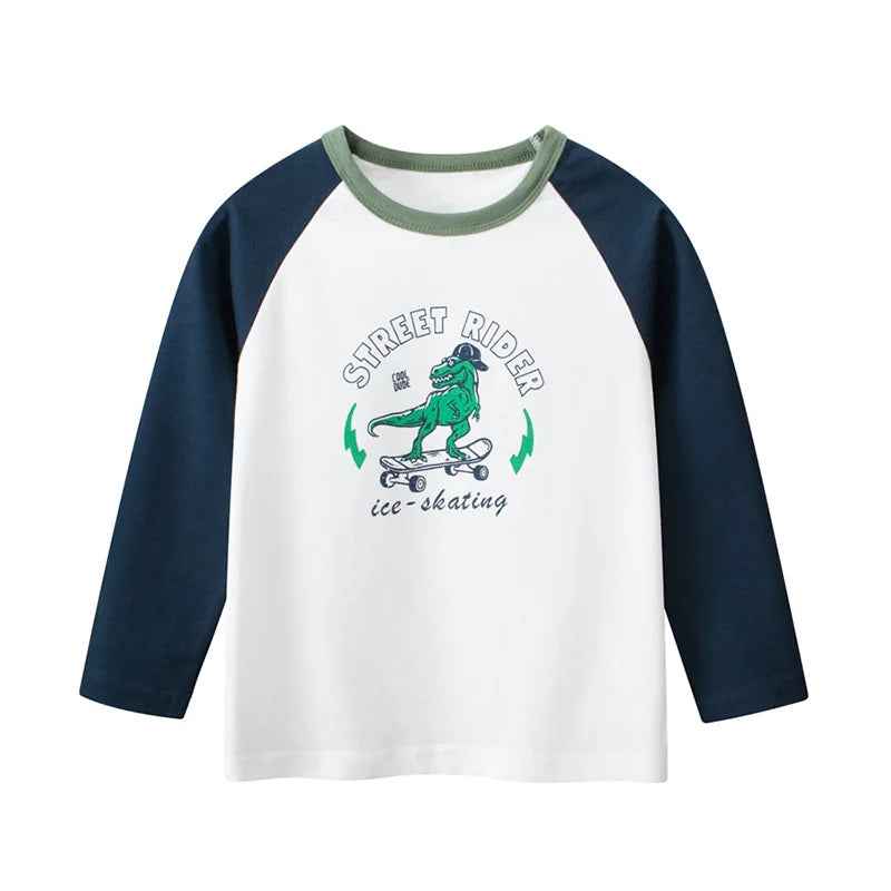 🦖Roarsome Dino Tees – Long Sleeve Fun for Little Explorers! - ThiGui