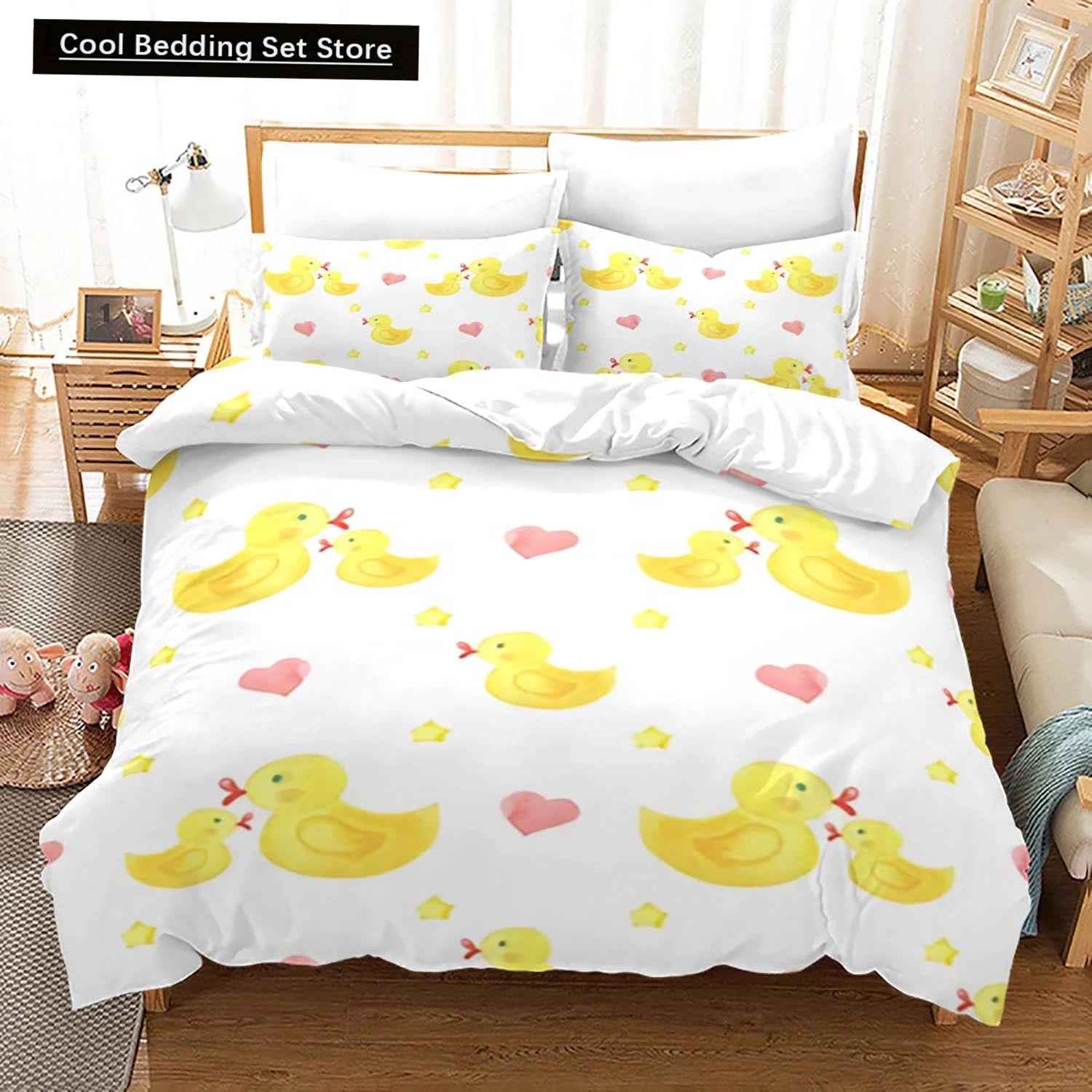 💛Adorable Yellow Duck Bedding Set for Kids & Grown-Ups! - ThiGui