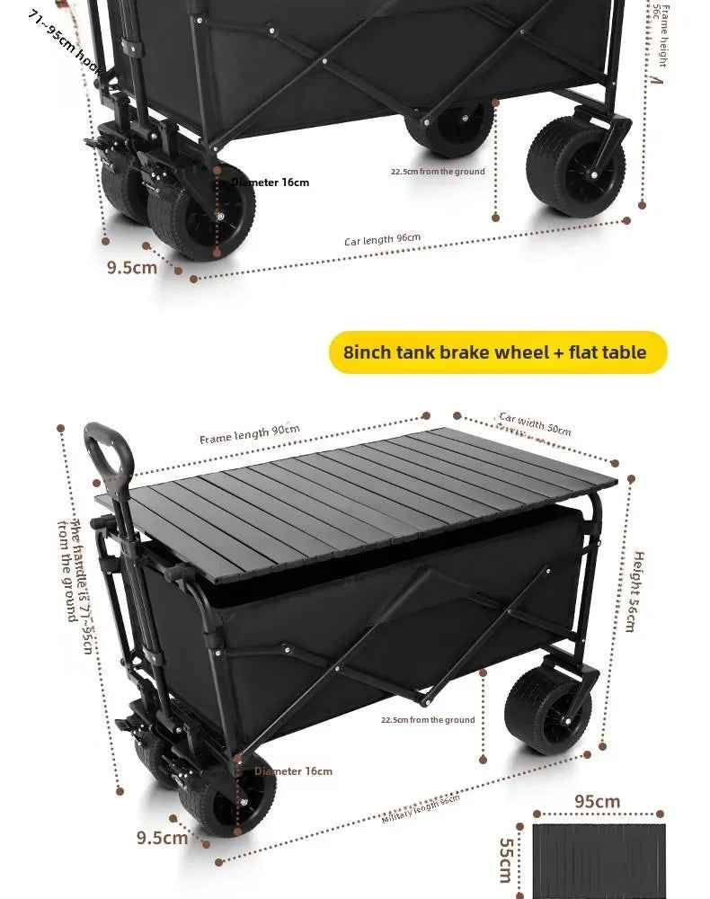🛒 Pack, Pull & Go! – Heavy-Duty Folding Wagon for Family Adventures 🚗🏖️ - ThiGui