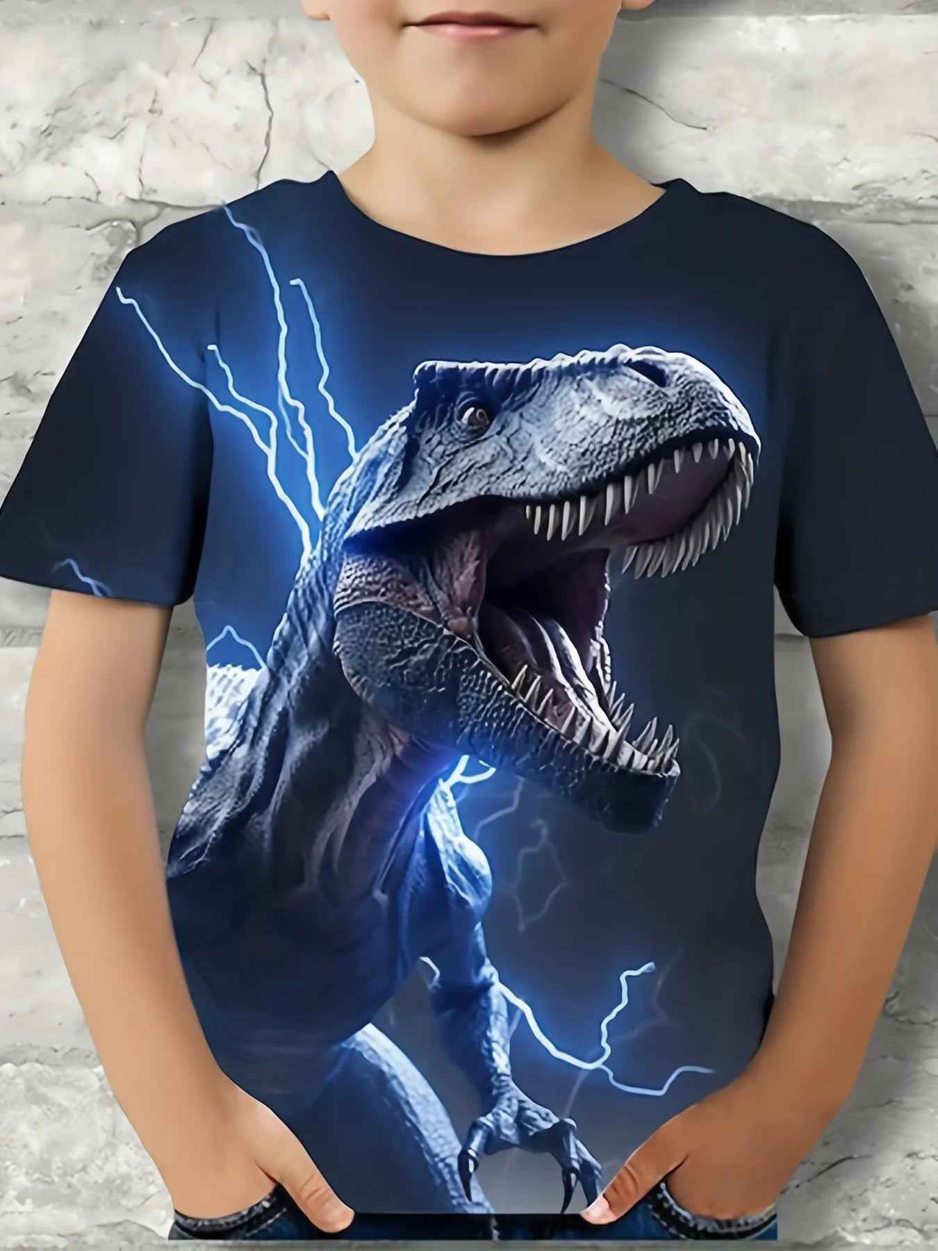 🦖Bold 3D Dino Tee – For Little Boys with Big Roars! - ThiGui