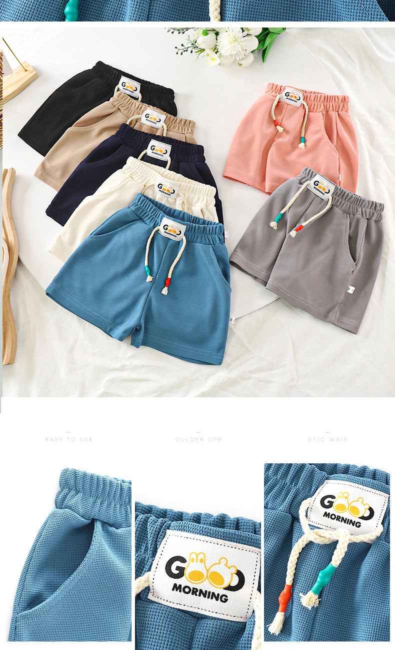 🩳Bright & Breezy Boys’ Beach Shorts – Candy Colours, Elastic Waist & All-Day Summer Comfort - ThiGui