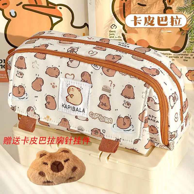🎨Capy-Cool Pencil Pouch – Big, Fun & Organised with Adorable Capybara Style - ThiGui