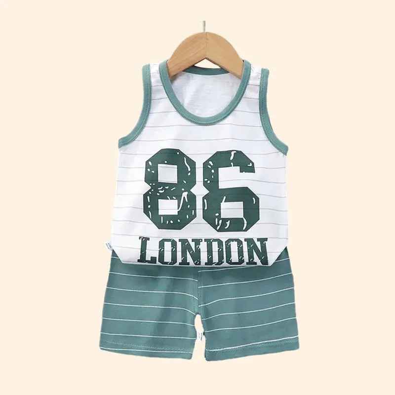 👕Breezy & Comfy Cotton Tank Set – Perfect for Sunny Days and Busy Little Bees!🩳 - ThiGui