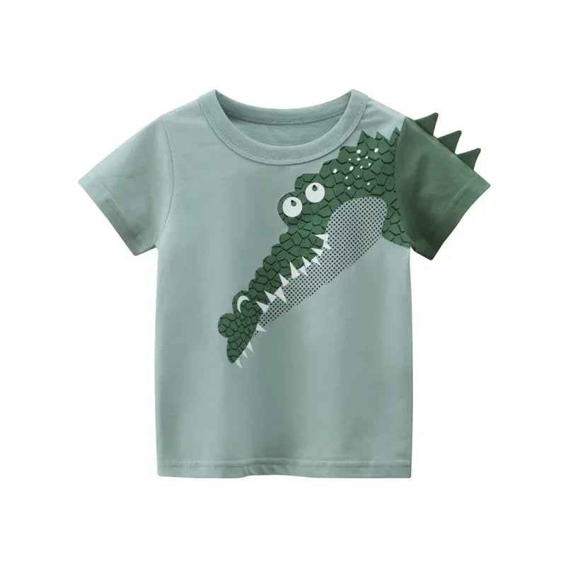 👕Adorable Cotton Cartoon Tees – Comfy Summer Fun for Little Explorers! - ThiGui