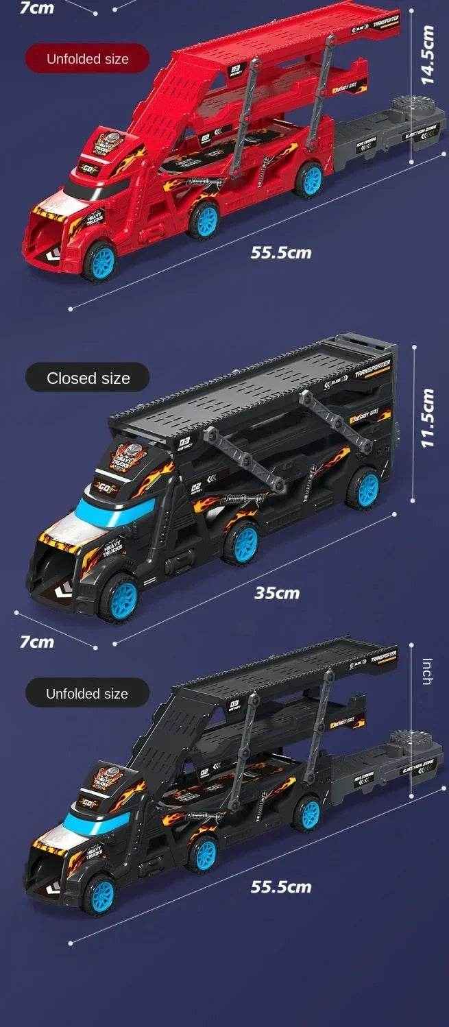 🚚Transforming Truck Toy with Folding Race Track for Boys Who Love Cars and Construction - ThiGui