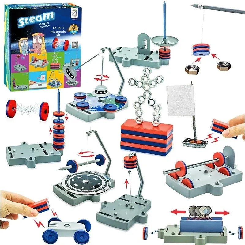 🧲 Magnetic Wonder Lab – 12-in-1 Science Kit for Curious Boys! 🔬✨ - ThiGui