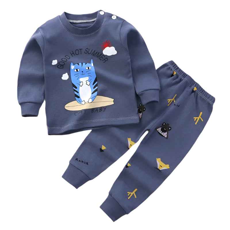 🧒 Cartoon Pajama Outfit – Comfy Day & Night Wear for Busy Toddlers! 🌟👕 - ThiGui