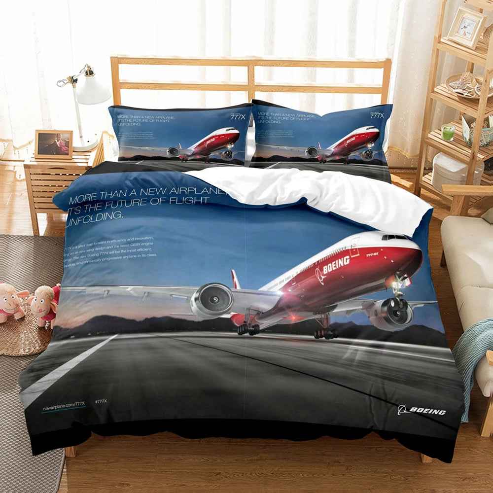 ✈️Sky-High Dreams! Airplane Bedding Set for Little Pilots - ThiGui