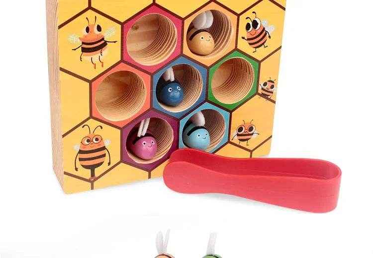 🌳Busy Bees Color Matching Game – Montessori Wooden Fun for Clever Little Hands - ThiGui