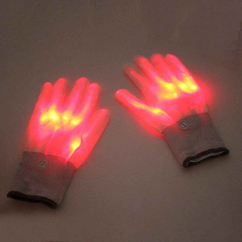 💫Glow Like a Star! Light-Up LED Gloves for Boys' Parties, Costumes, and Crazy Fun - ThiGui