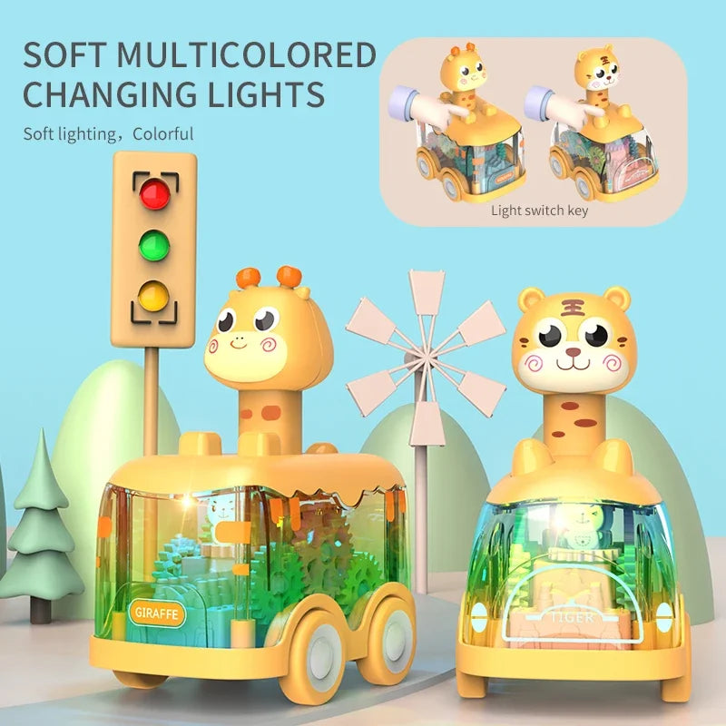 🚗🧩 Press & Go Gear Cars – Fun-Powered Motion with Animal Puzzle Magic! 🦁💨 - ThiGui