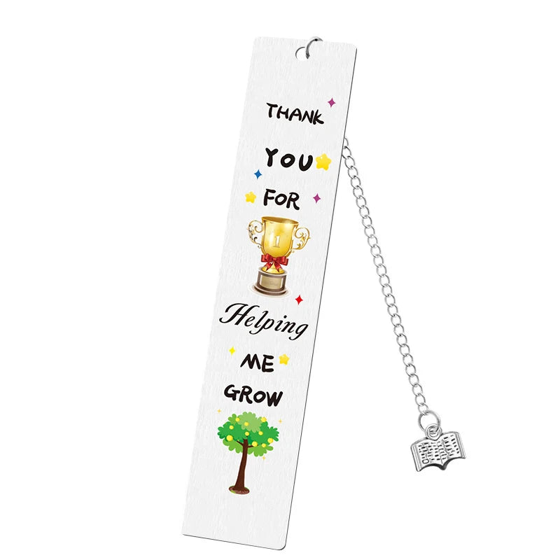 📚🌟 A Bookmark That Says “Thank You” – Colourful Steel Gift for Inspiring Teachers ✏️🍎 - ThiGui