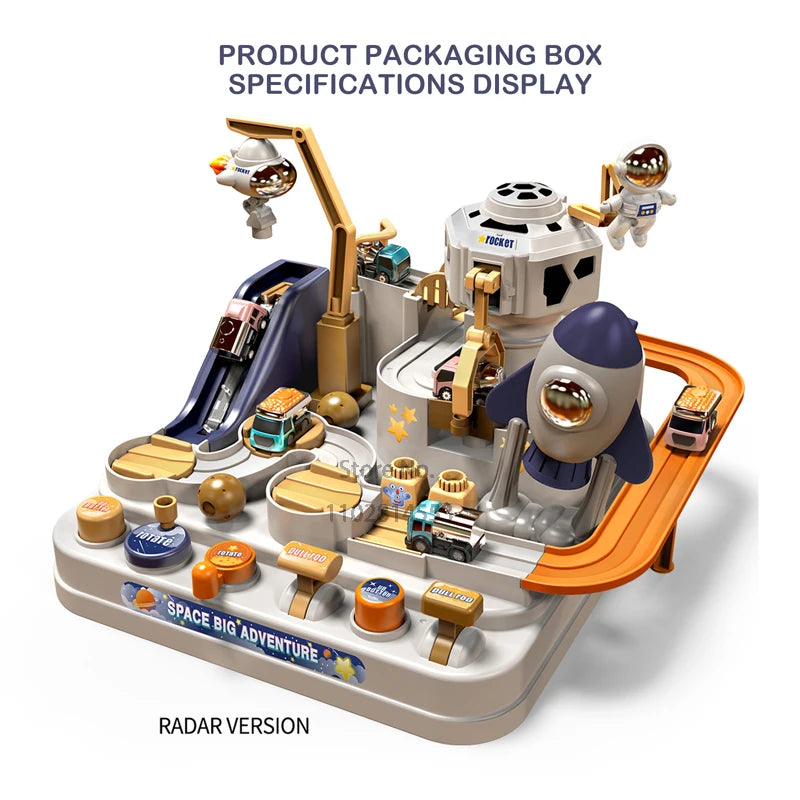 🚀🚗 Adventure Track Playset – Action-Packed Fun for Curious Kids! 🐒🛤️ - ThiGui