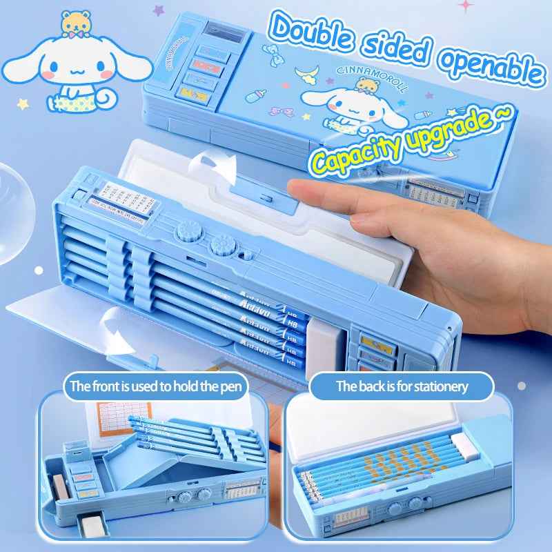 🎒Cinnamoroll Magic: Large Lockable Pencil Case for Kids – Cute, Secure & Super Spacious - ThiGui