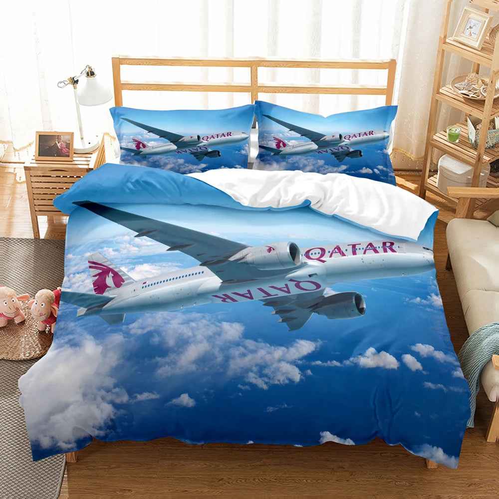 ✈️Sky-High Dreams! Airplane Bedding Set for Little Pilots - ThiGui