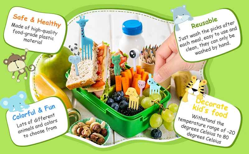 🐰🍎 Cute Animal Food Picks – Make Mealtime Fun & Fuss-Free! 🍱🎉 - ThiGui