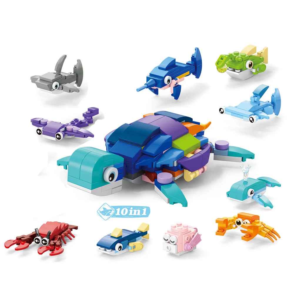 🧱 Animal World Building Blocks – 10-in-1 Fun with Bricks, Beaks & Paws! 🦁🐘🐟 - ThiGui