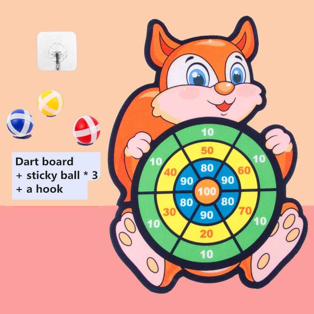 🐸Soft Sticky Ball Dart Board Game for Boys with Adorable Animal Designs and Safe Indoor Fun - ThiGui