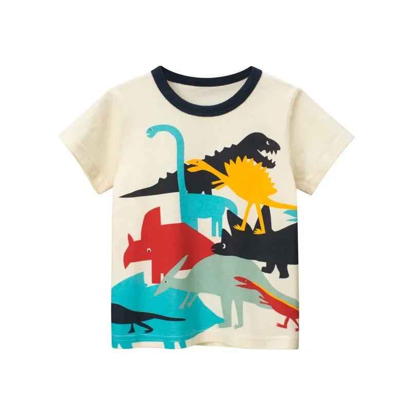 🦖 Roarsome Summer Style for Little Explorers! Dino-Mite Summer T-Shirt for Boys – Cool, Comfy & Full of Roar! - ThiGui