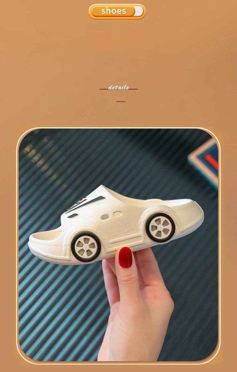 👟Vroom Vroom! Cool Cartoon Car Slippers for Boys – Comfy, Grippy & Super Fun! - ThiGui