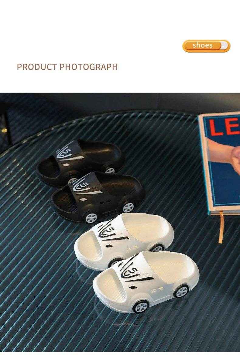 👟Vroom Vroom! Cool Cartoon Car Slippers for Boys – Comfy, Grippy & Super Fun! - ThiGui