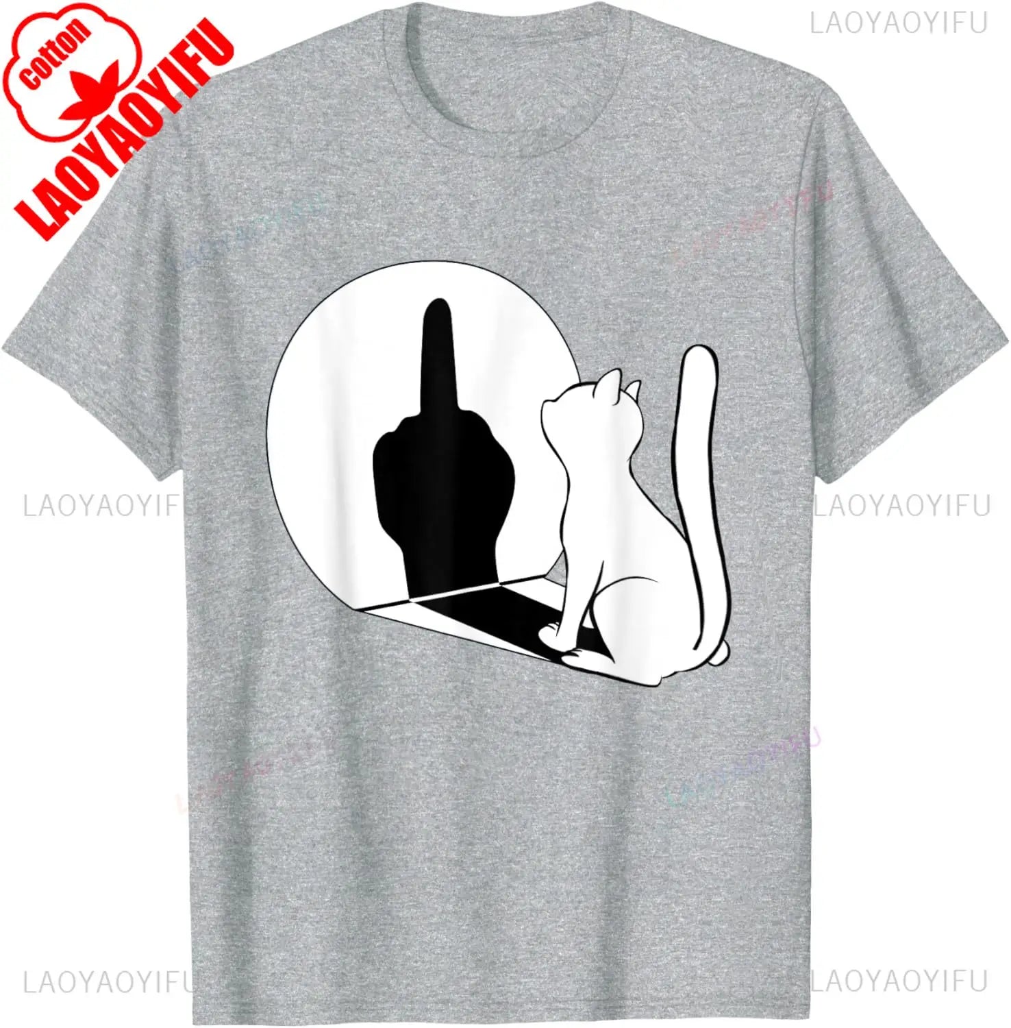 Statement Cat Attitude Tee 🐱😼 Funny Cotton Summer T-Shirt - ThiGui