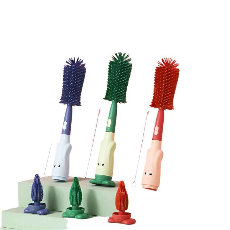 🍼 No-Nook-Uncleaned! The Ultimate Soft Silicone Baby Bottle & Pacifier Brush Set 💦 - ThiGui