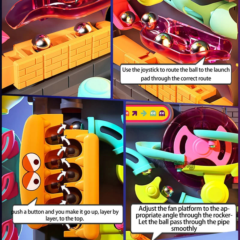 🧠🎢 Montessori Ball Track Adventure – Multi-Layer Rolling Fun for Growing Minds! 🔧👦 - ThiGui