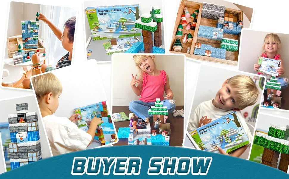 🧲 Build & Imagine! Magnetic Mine World Cube Set for Kids – Craft, Create, and Play 🎮🌍 - ThiGui