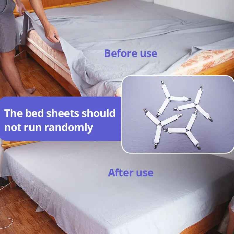 🛠️No More Wrinkly Sheets – Bed Clip Set That Keeps Everything Tucked Just Right! 🛏️✨ - ThiGui