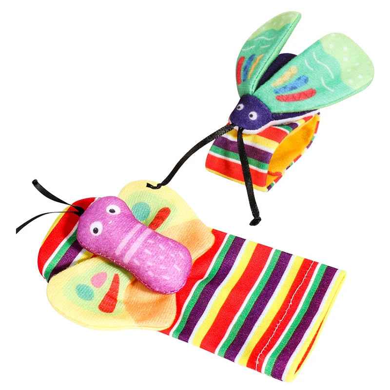 🐾 Baby’s First Discovery Set 👶 – Foot Finder Socks & Wrist Rattles for Sensory Fun! - ThiGui