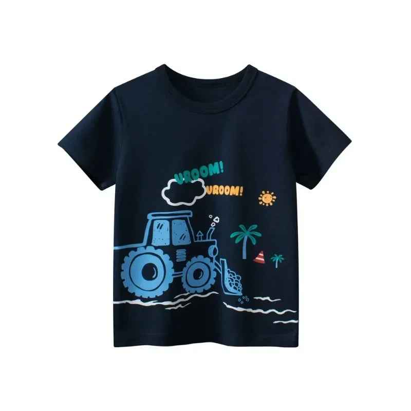 🎉 Cartoon Coolness! Comfy Summer Tees for Active Boys (2–10Y) 🧒☀️ - ThiGui