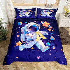 🛸 Cartoon Astronaut Duvet – Soft, Fun & Cozy Bedding for Space-Loving Kids! - ThiGui