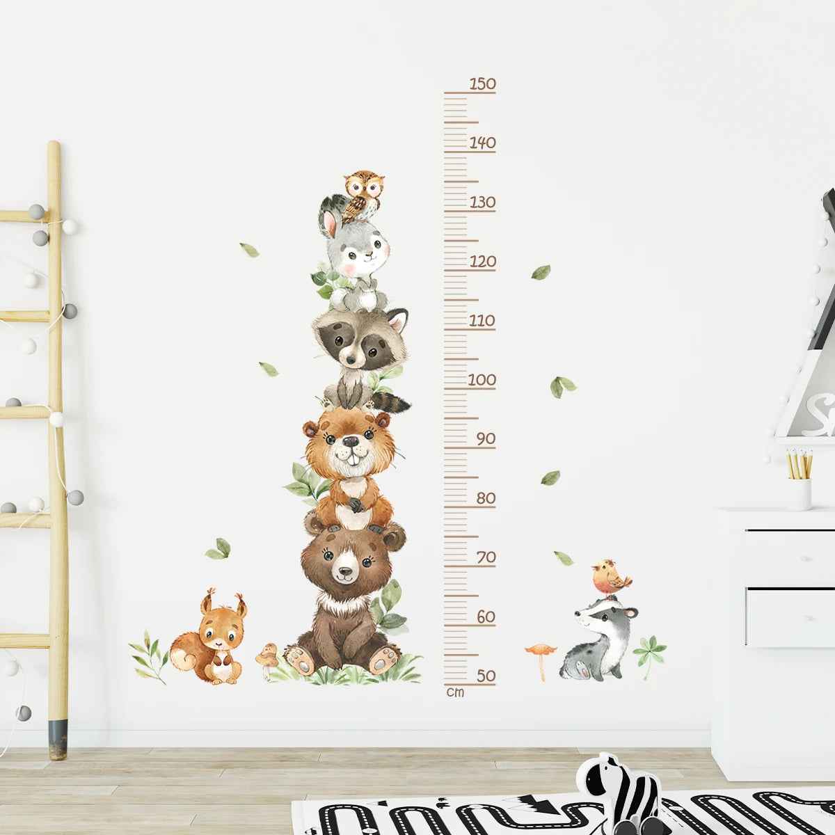 🐘3-in-1 Jungle Fun Growth Charts – Cute Animal Rulers for Growing Boys' Rooms - ThiGui