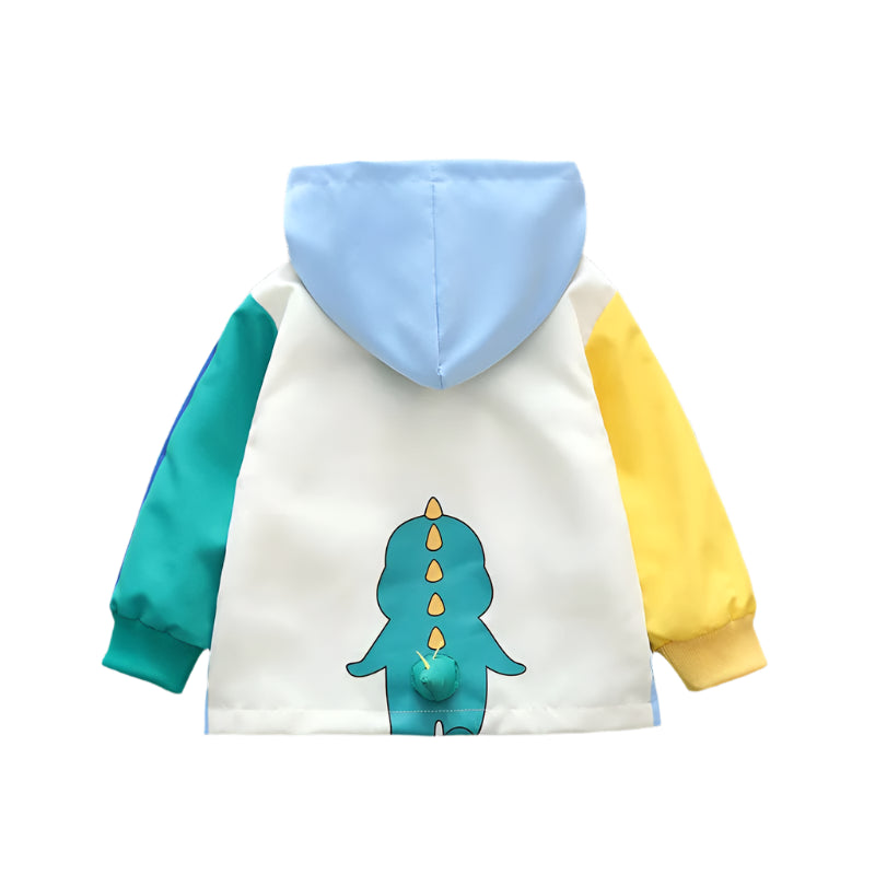 🦕 Dino Style On-the-Go! Hooded Jacket with Colour Patchwork for Boys & Girls (3–10Y) 🌈 - ThiGui