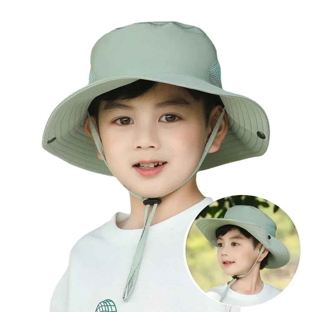 Summer Sun Hat with Full Neck Cover – Cool, Comfy & Cute for Outdoor Play! - ThiGui