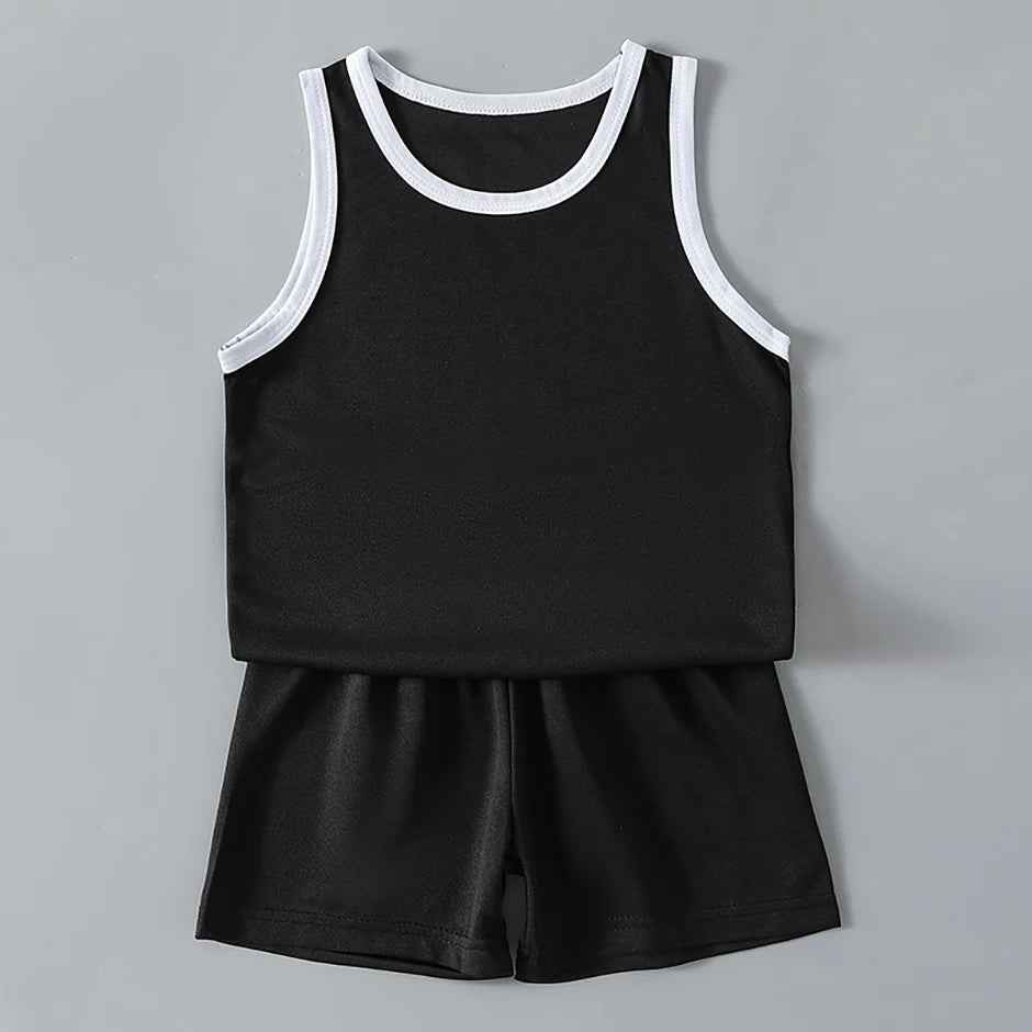 Breezy Summer 2-Piece Set – Quick-Dry Vest & Stretch Shorts for Active Boys on the Go! - ThiGui