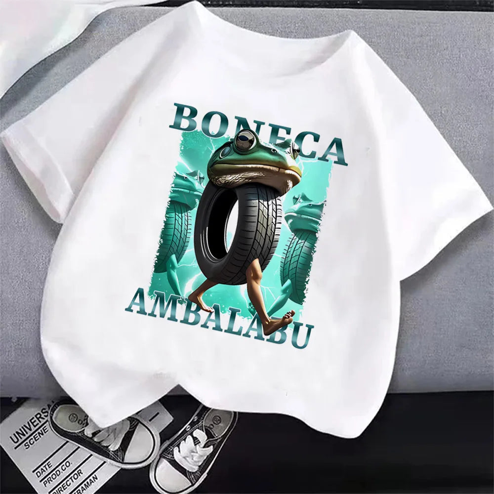 Italian Brainrot T-Shirt Kids Cartoon Anime Print Clothes Round Neck Basic Italian Brainrot Kids Cartoon Tee 🎨😎 Fun Anime Style Boys T-Shirt Tops Absorbent Casual Shirts Gift - ThiGui