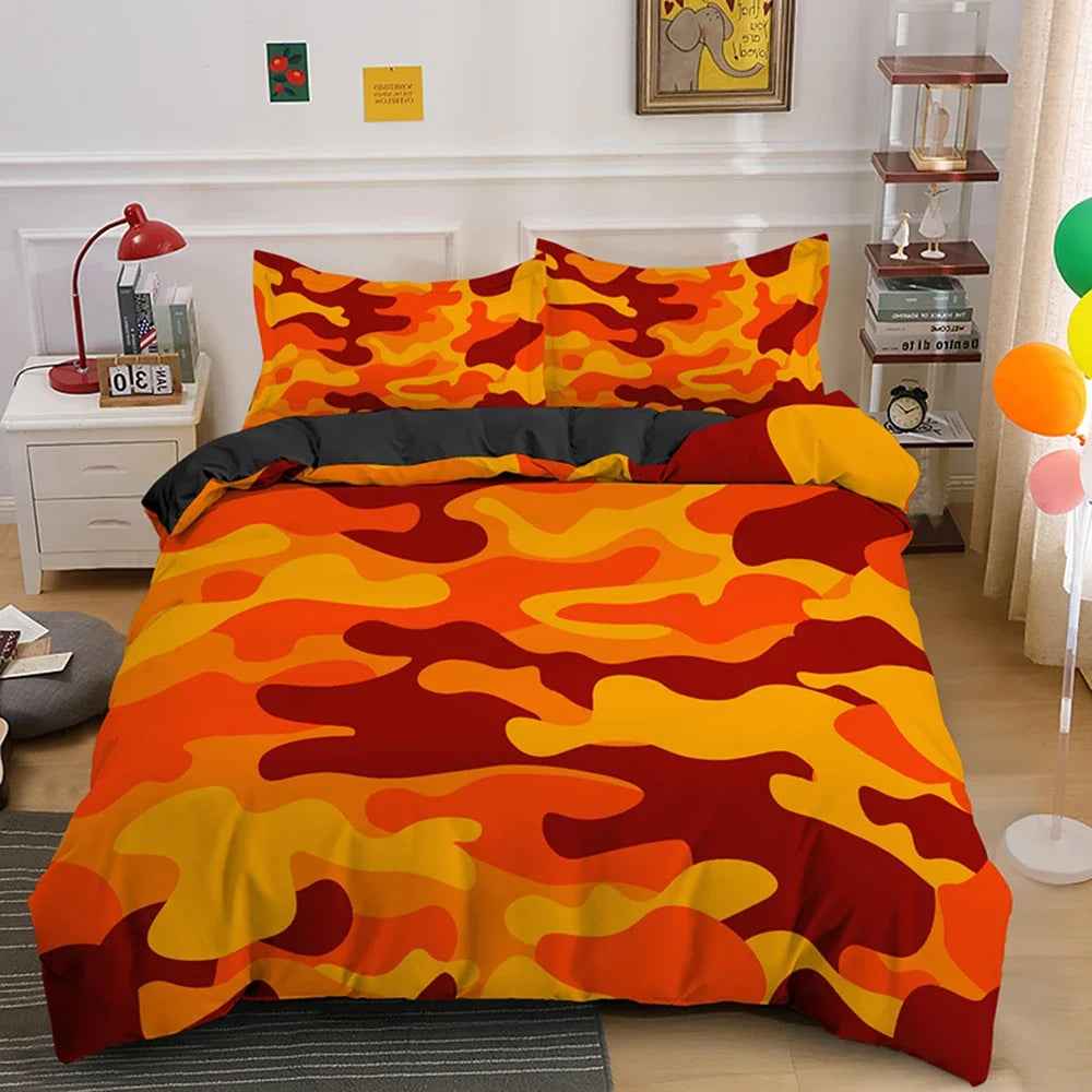 🪖Mission Sleep: Camouflage Duvet Set for Brave Little Adventurers 🌙 - ThiGui