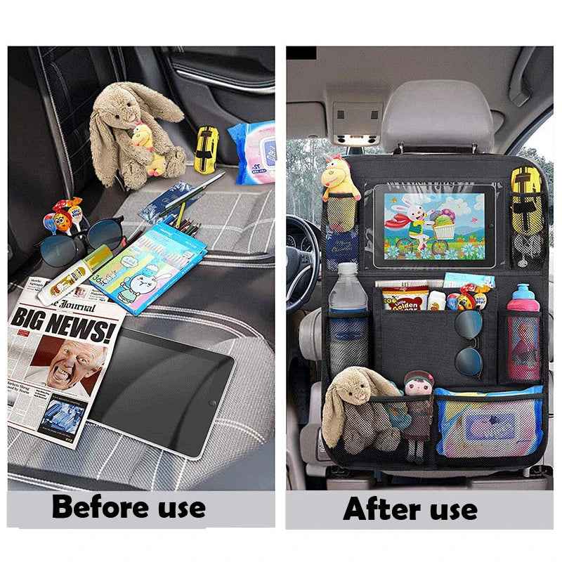 🚗Road Trip Hero – Car Seat Back Organizer with Tablet Holder and 9 Pockets! - ThiGui