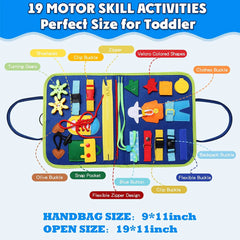 🧩 Montessori Busy Board – Travel-Friendly Toy for Little Learners! 🎀🧦✈️ - ThiGui