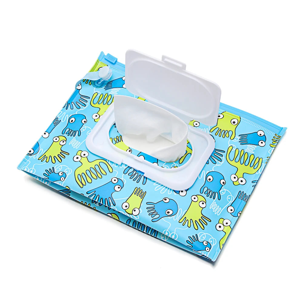 🧷 Smart Wet Wipes Bag – Snap, Strap & Go! Perfect for Mum Life on the Move! 💖🍼 - ThiGui
