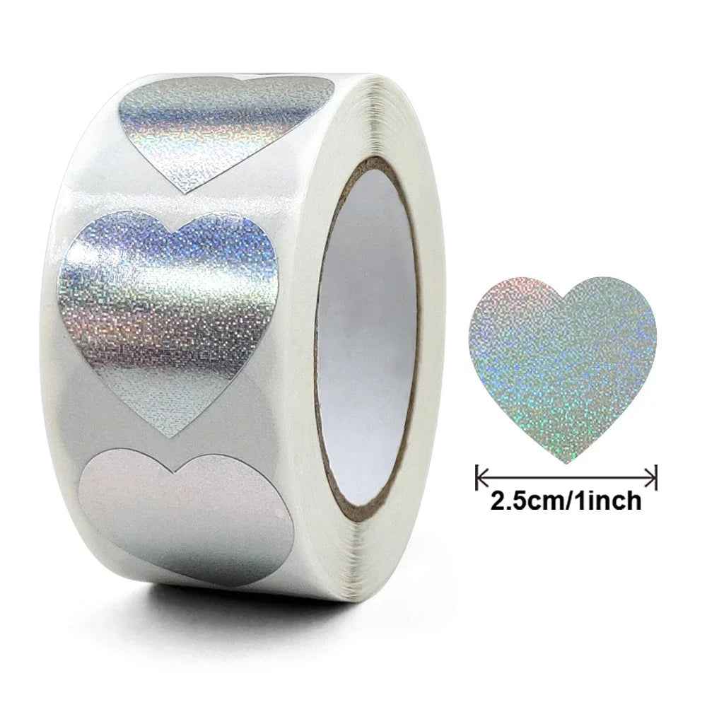 🎨Stick with Love – Cute Round Heart Stickers for Gifts, Crafts & Parties - ThiGui