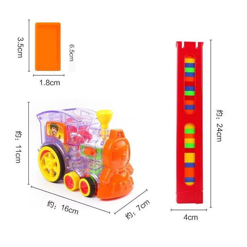 🚂 Domino Train Builder – 100-Piece Colourful Domino Set for Creative Play! 🌈🧠 - ThiGui