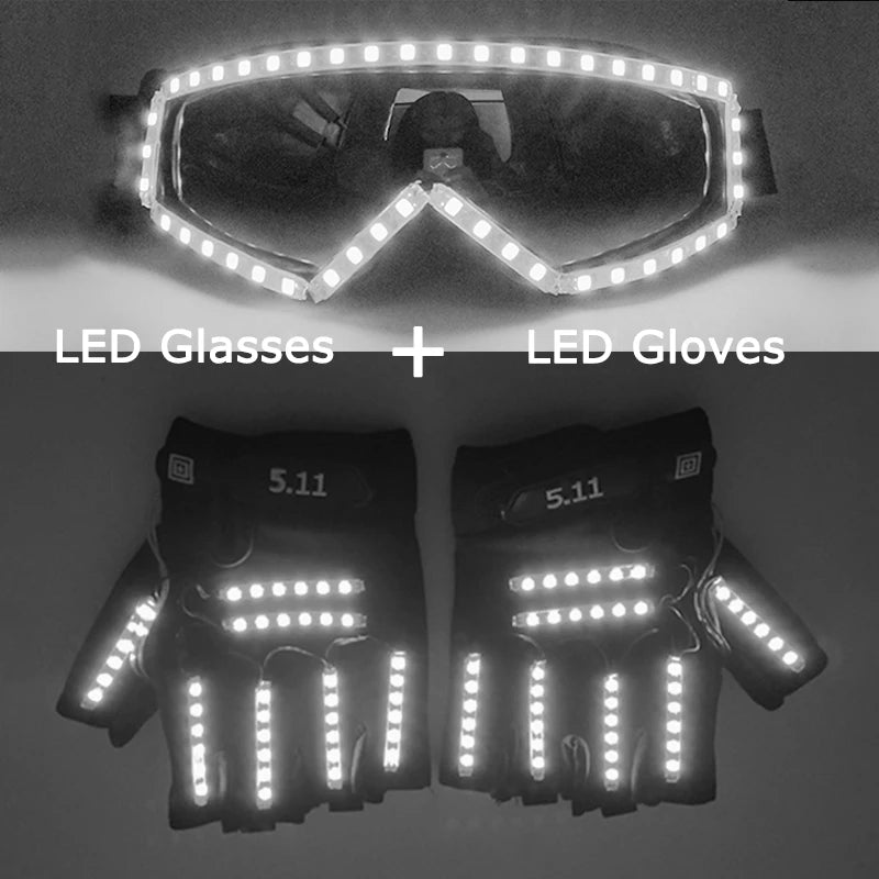 🧤 LED Glow Glasses + Gloves ✨ | Dance, Dazzle & Shine at Every Party! 🕺💡 - ThiGui