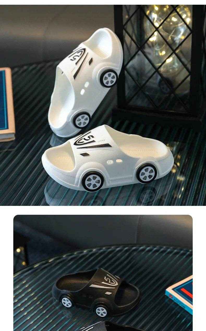 👟Vroom Vroom! Cool Cartoon Car Slippers for Boys – Comfy, Grippy & Super Fun! - ThiGui