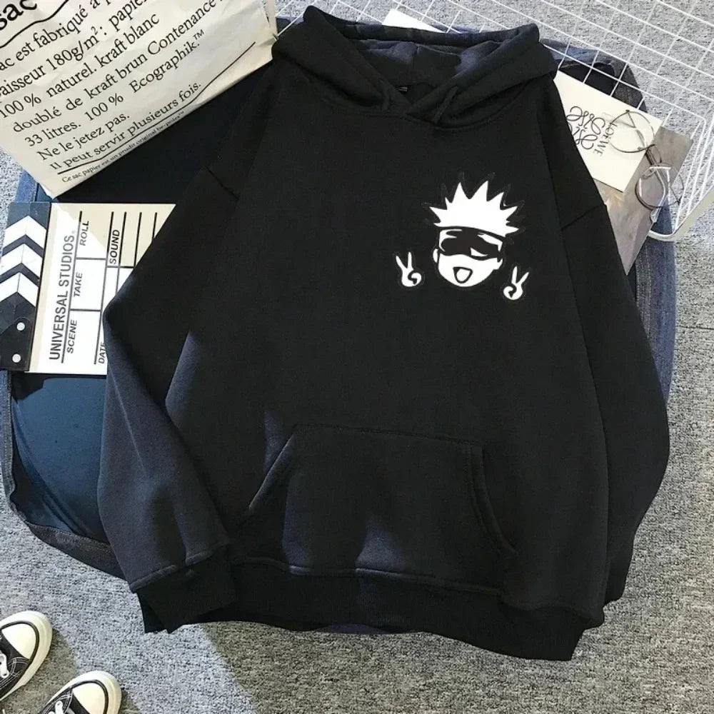 Jujutsu Kaisen Gojo Hoodie ⚡🔥 Oversized Kawaii Anime Streetwear - ThiGui
